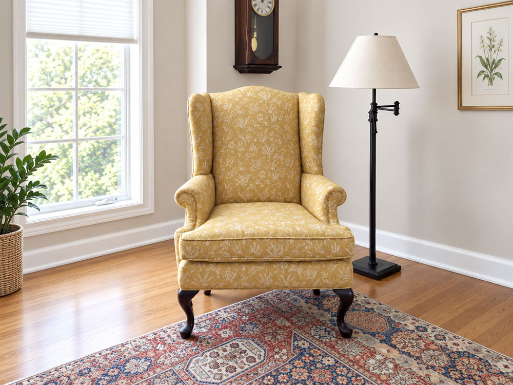 blue heron interior design chair reupholstery